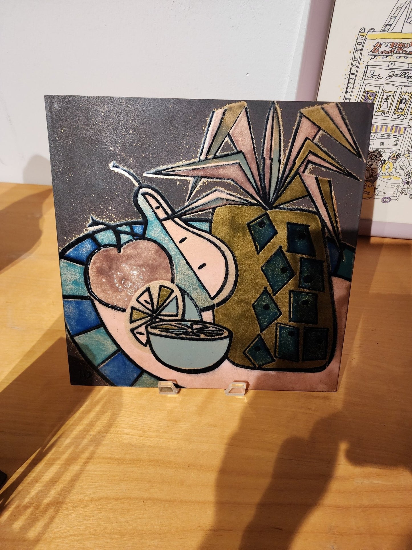 Judith Daner "Fruit Bowl" Wall Art - Enamel on Copper (1950s) - MCMODSTORE