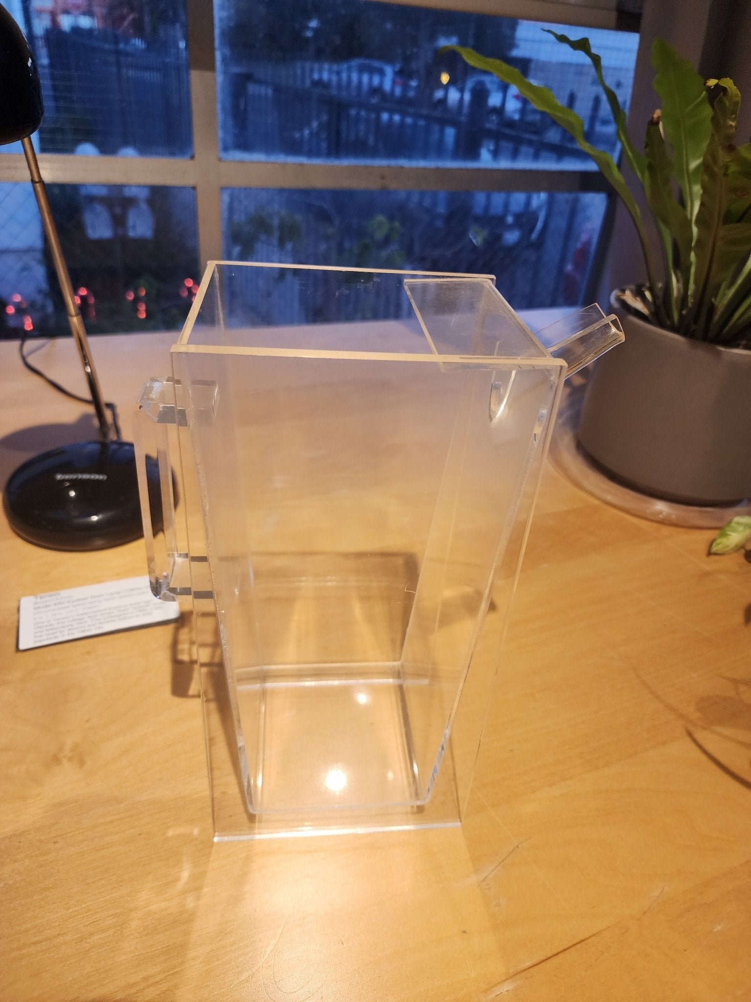 Cubist Shaped Lucite Pitcher (1960s) - MCMODSTORE