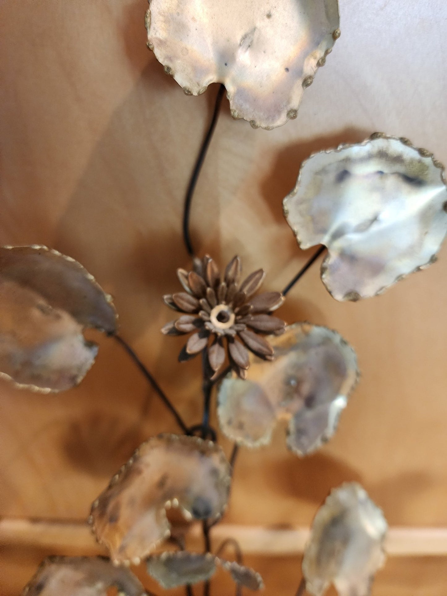 Curtis Jeré - Brass Lily Pad and Flower Wall Art - MCMODSTORE