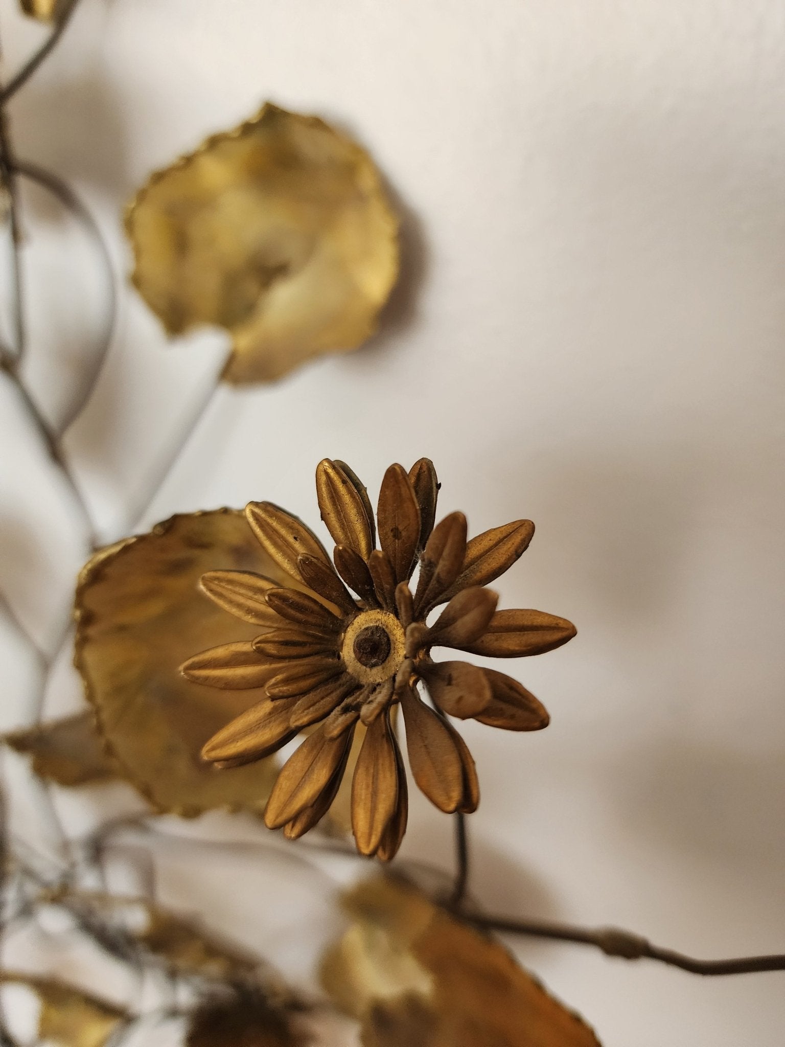 Curtis Jeré - Brass Lily Pad and Flower Wall Art - MCMODSTORE