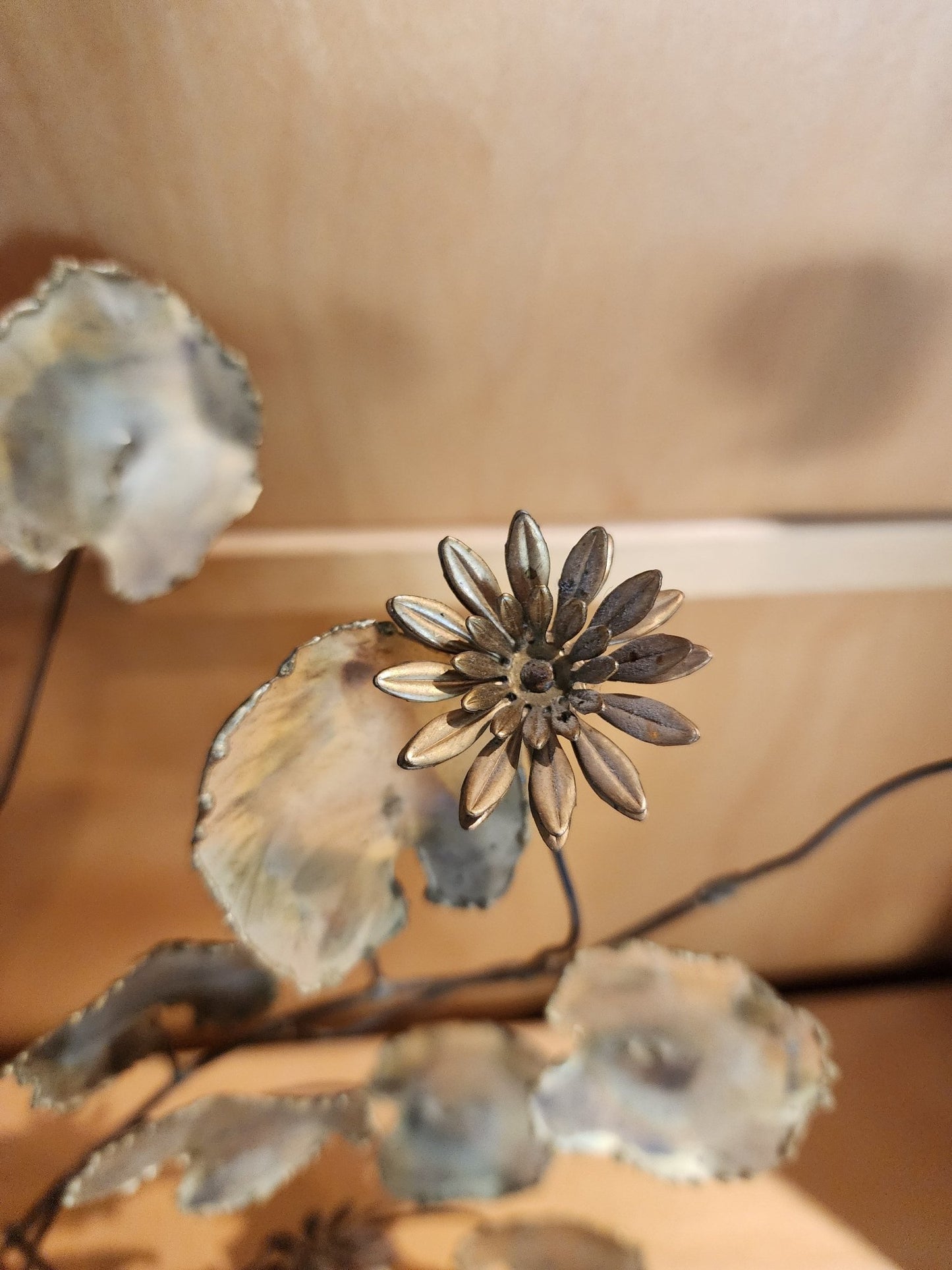 Curtis Jeré - Brass Lily Pad and Flower Wall Art - MCMODSTORE