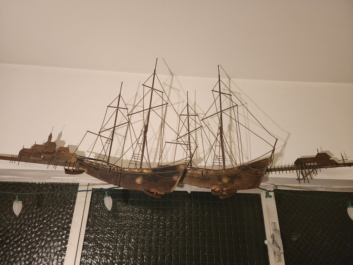 Curtis Jeré Wall Art - "Ships at Wharf" (1960s) - MCMODSTORE