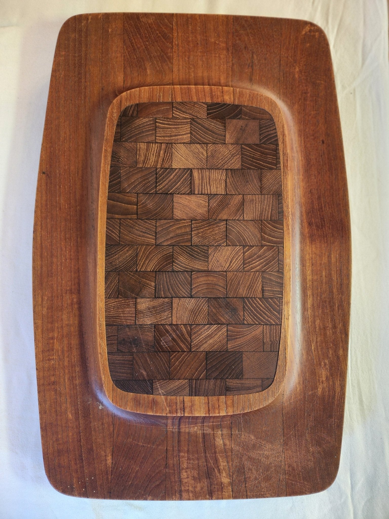 Dansk Tray with Classic Staved Rosewood Top - MCMODSTORE