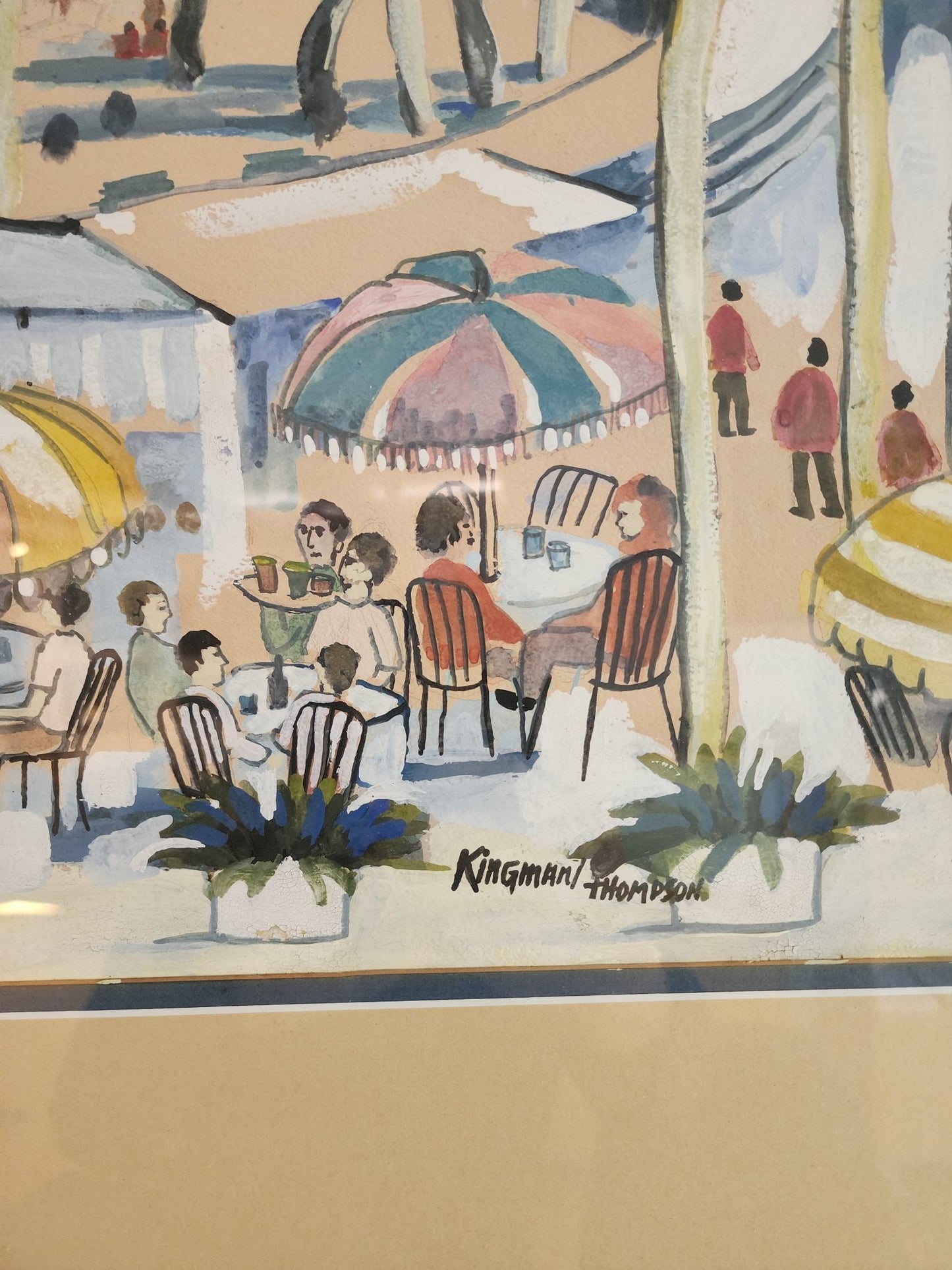 Dong Kingman “Acapulco Beach Scene” (Late 1960s) Watercolor Painting - MCMODSTORE