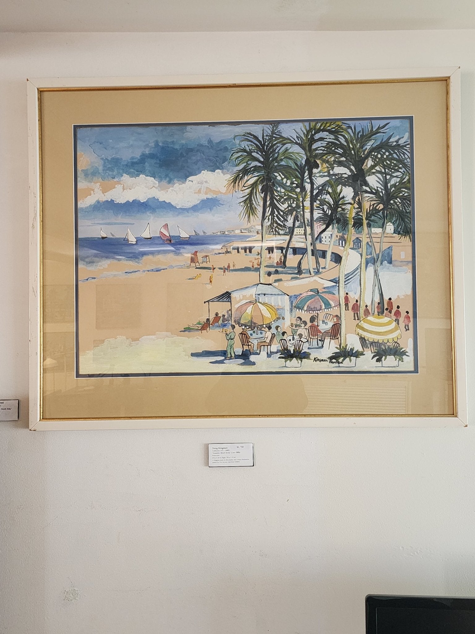 Dong Kingman “Acapulco Beach Scene” (Late 1960s) Watercolor Painting - MCMODSTORE