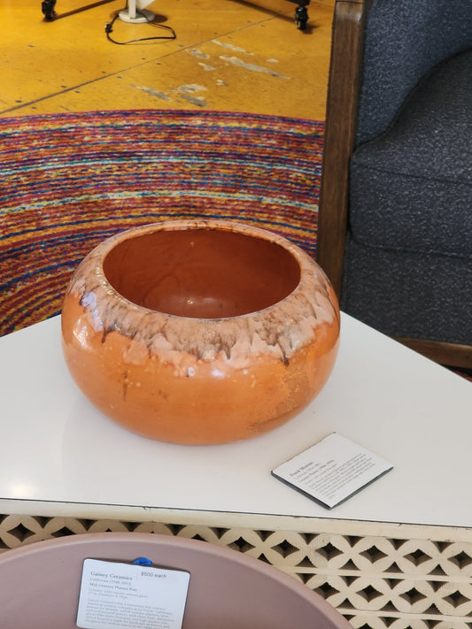 Frank Moreno - Large Orange "Flying Saucer" Pot - MCMODSTORE