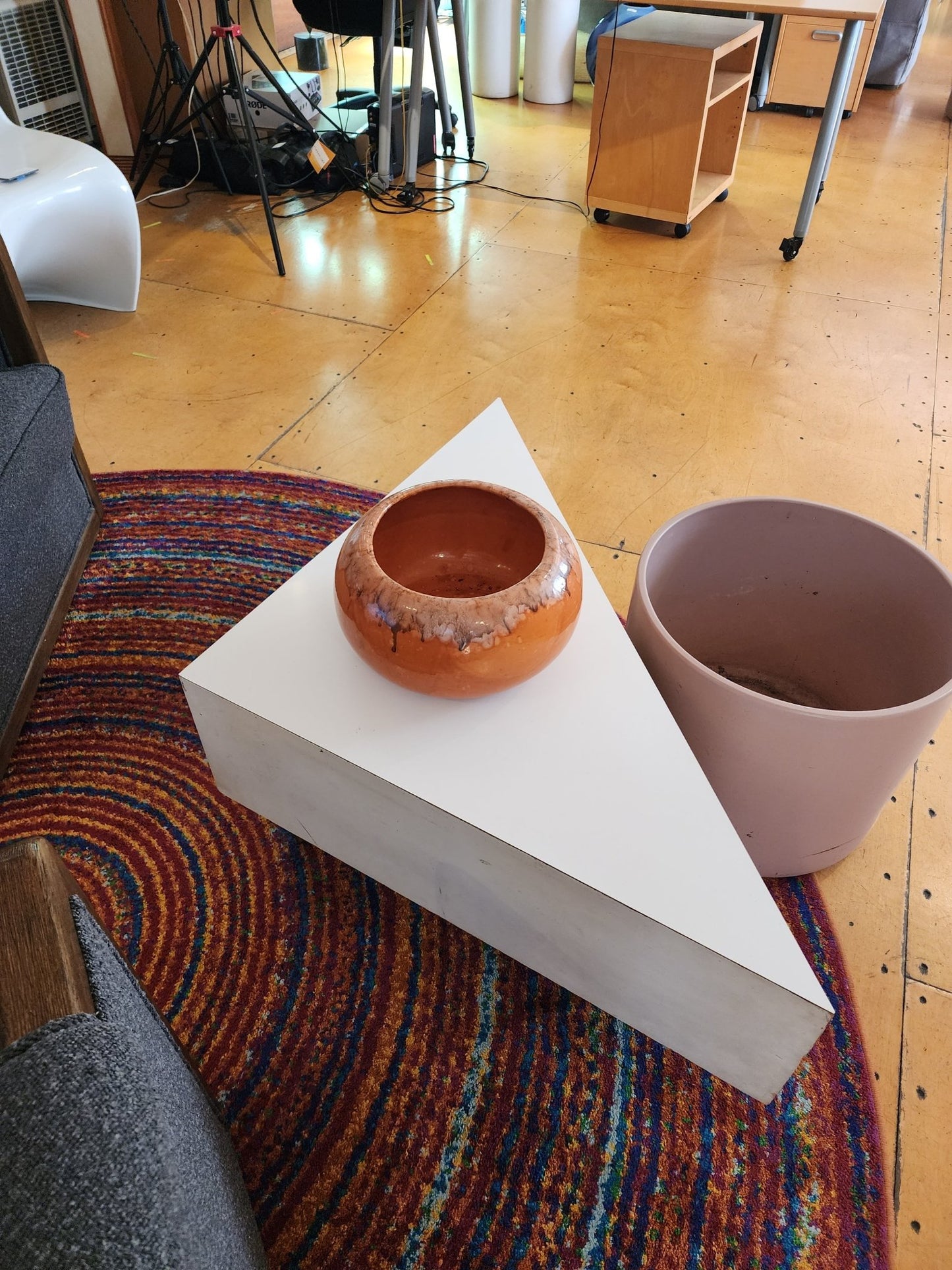 Frank Moreno - Large Orange "Flying Saucer" Pot - MCMODSTORE