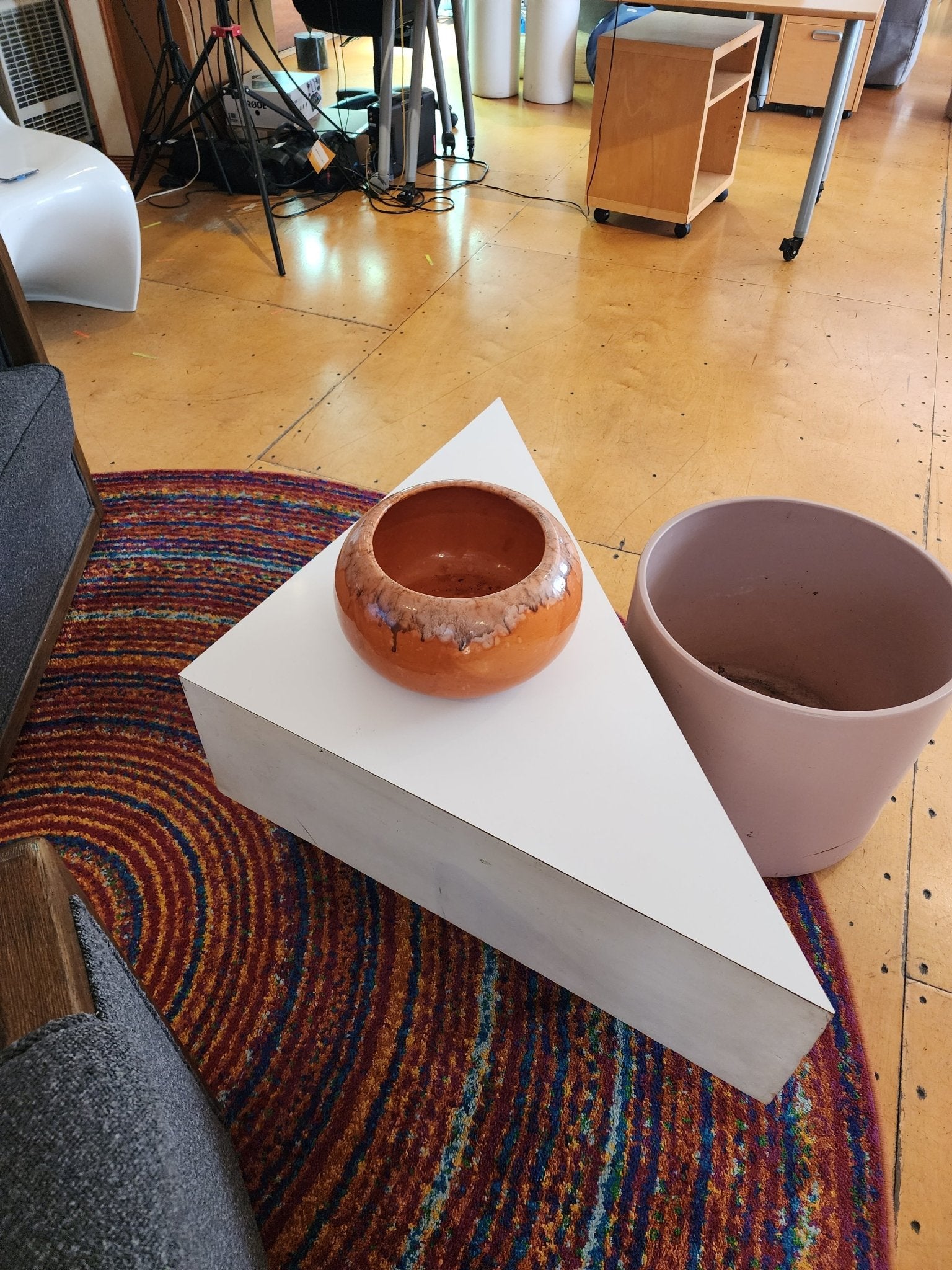 Frank Moreno - Large Orange "Flying Saucer" Pot - MCMODSTORE