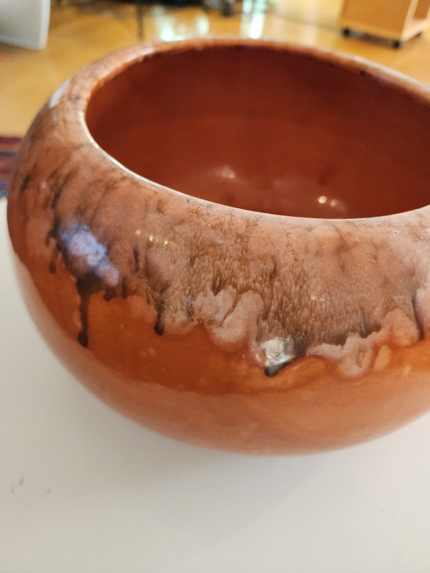 Frank Moreno - Large Orange "Flying Saucer" Pot - MCMODSTORE