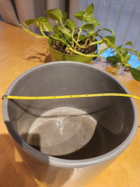 Gainey Mid Century Gray Planter Pot - MCMODSTORE