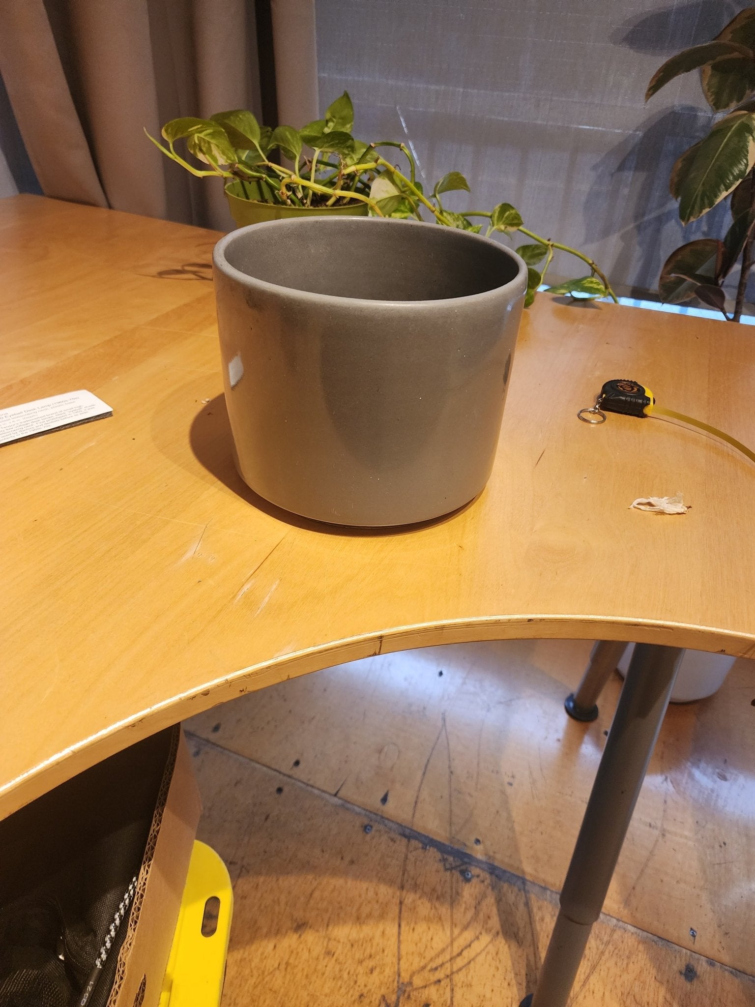 Gainey Mid Century Gray Planter Pot - MCMODSTORE