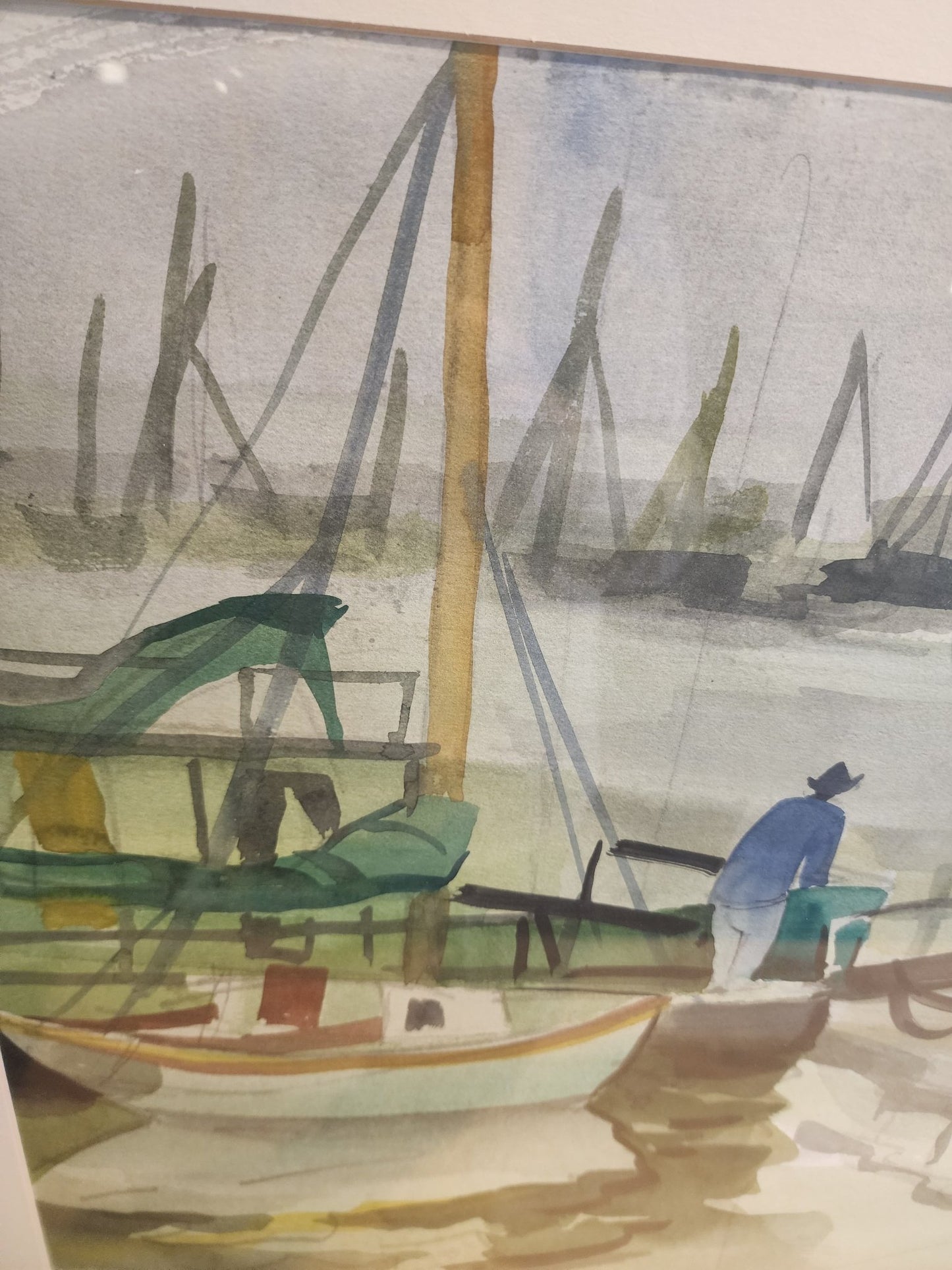 George Booth Post, "Fisherman on the Dock" (1940s) - MCMODSTORE