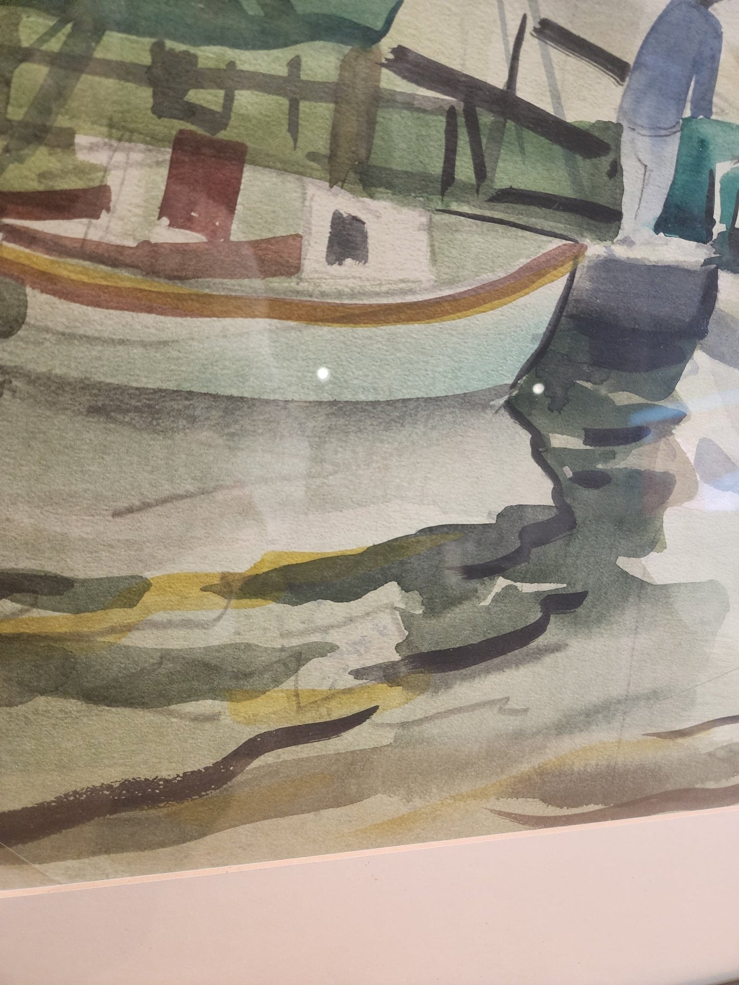 George Booth Post, "Fisherman on the Dock" (1940s) - MCMODSTORE