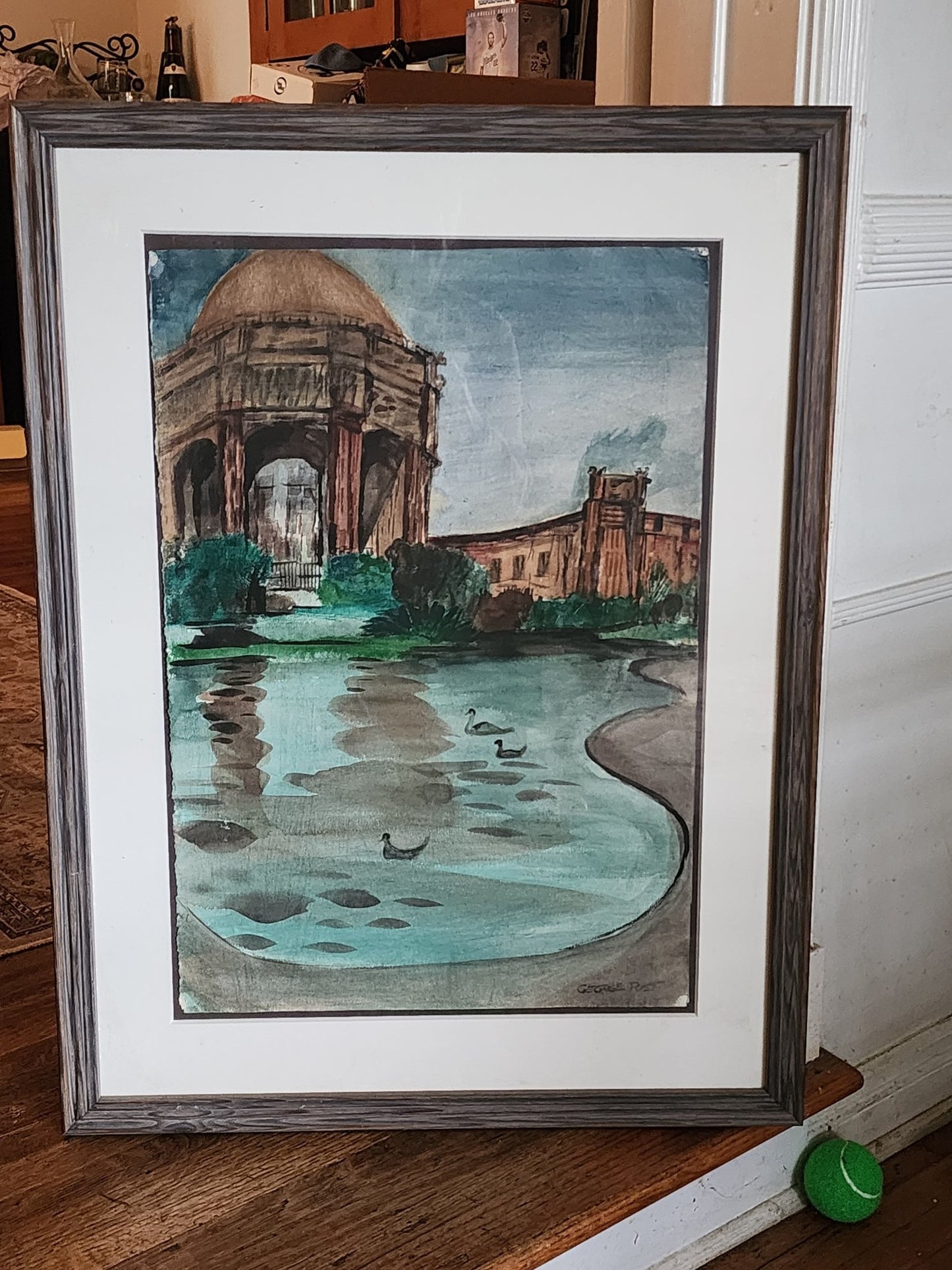 George Booth Post, "Palace of the Arts" Watercolor (1940s) - MCMODSTORE