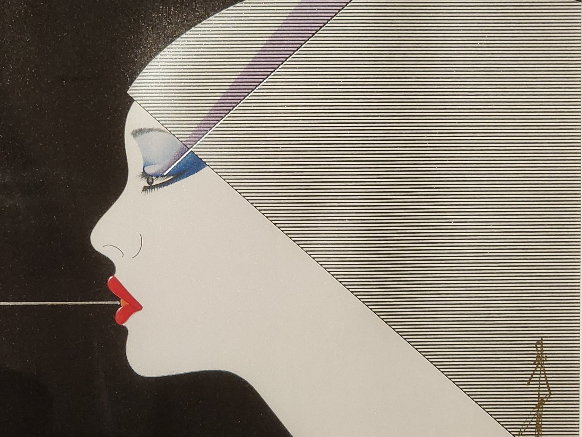 Hisashi Otsuka Framed and Double Signed Print - “When Spirits Unite” (1987) - MCMODSTORE