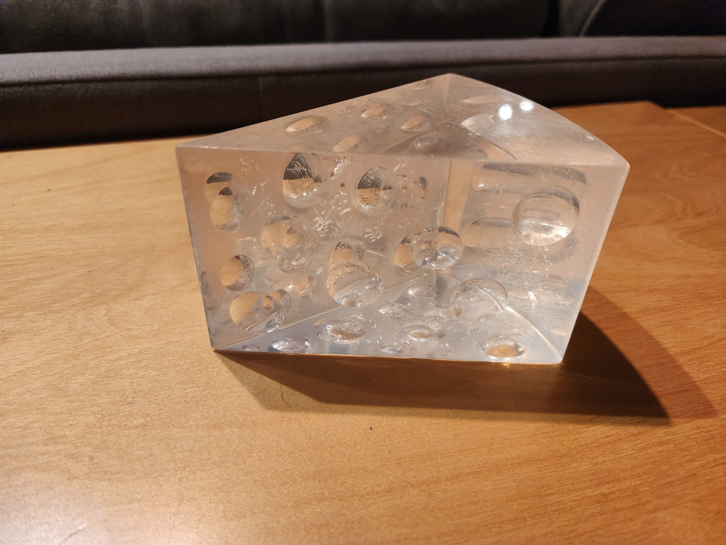 Mid - Century Lucite "Swiss" Cheese" Sculpture (1960s) - MCMODSTORE