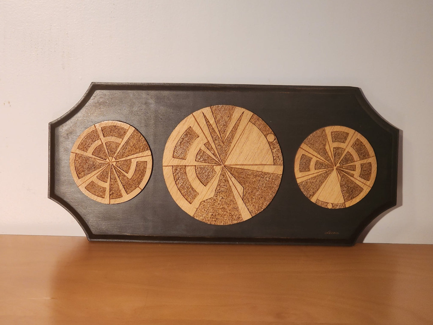 Pop Art Wooden Wall Sculpture by Leona - MCMODSTORE