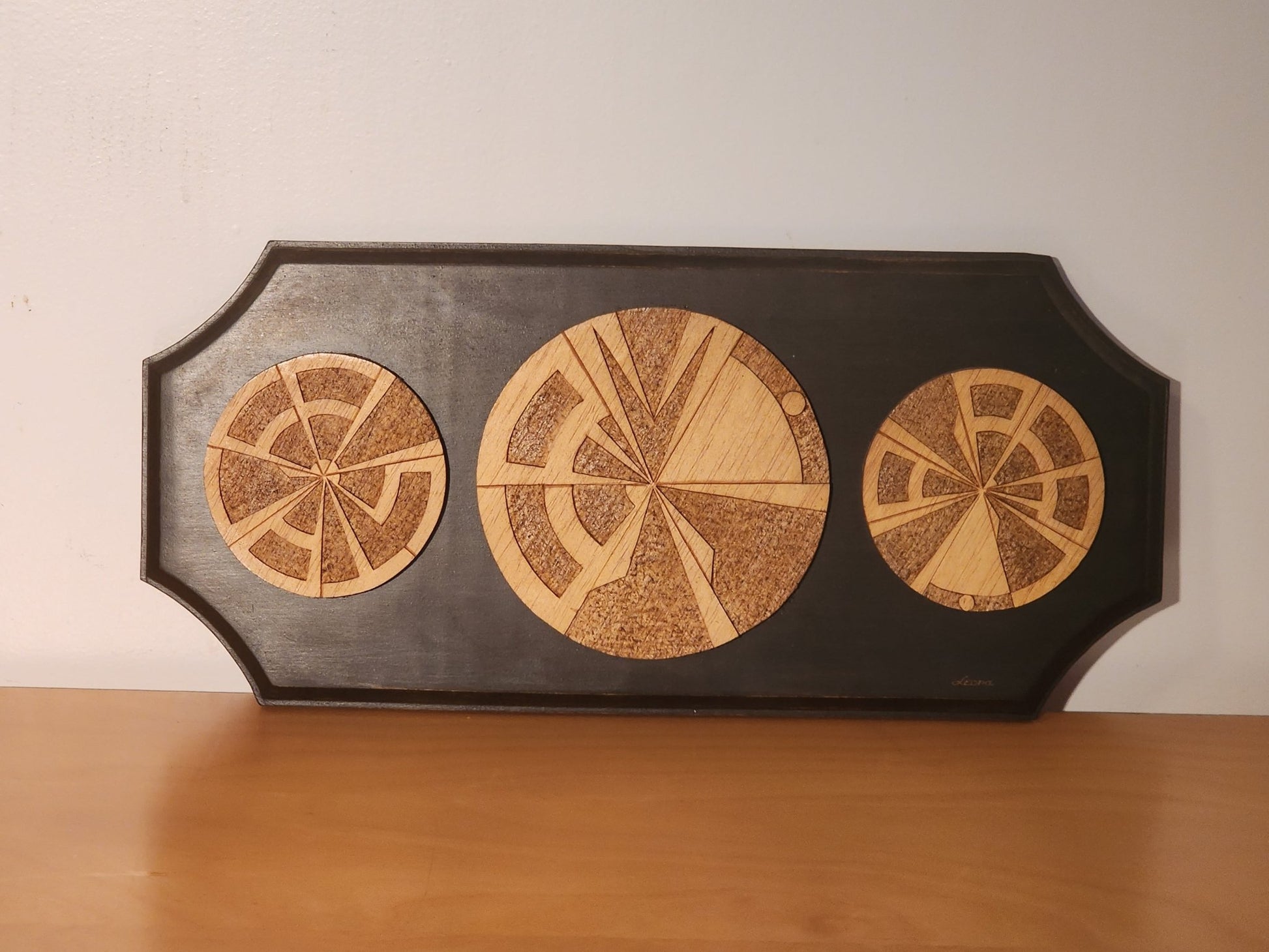 Pop Art Wooden Wall Sculpture by Leona - MCMODSTORE