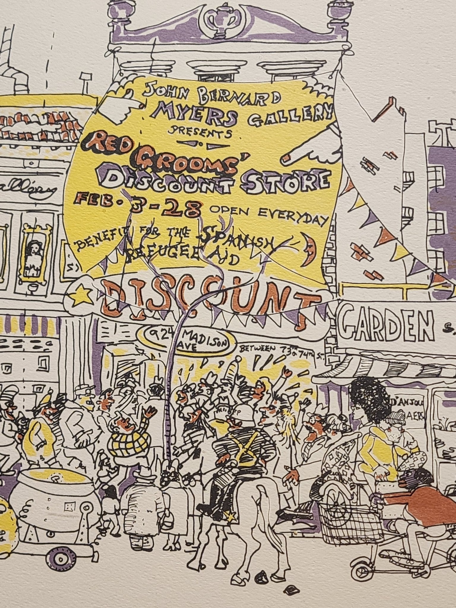 Red Grooms "Discount Store" Lithograph - Signed - MCMODSTORE