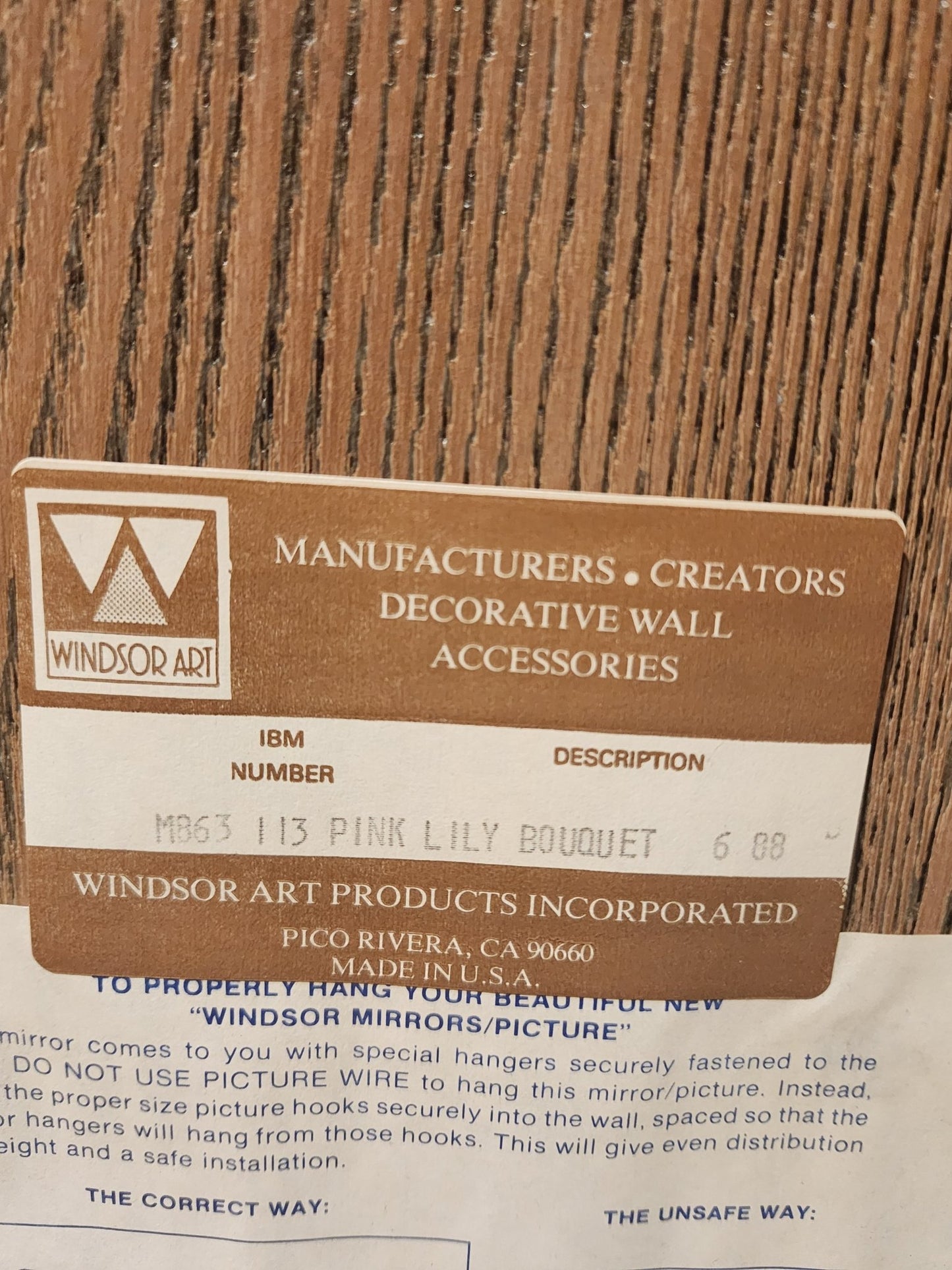 Richard Sandoval Signed "Pink Lily Bouquet" Art Mirror - MCMODSTORE