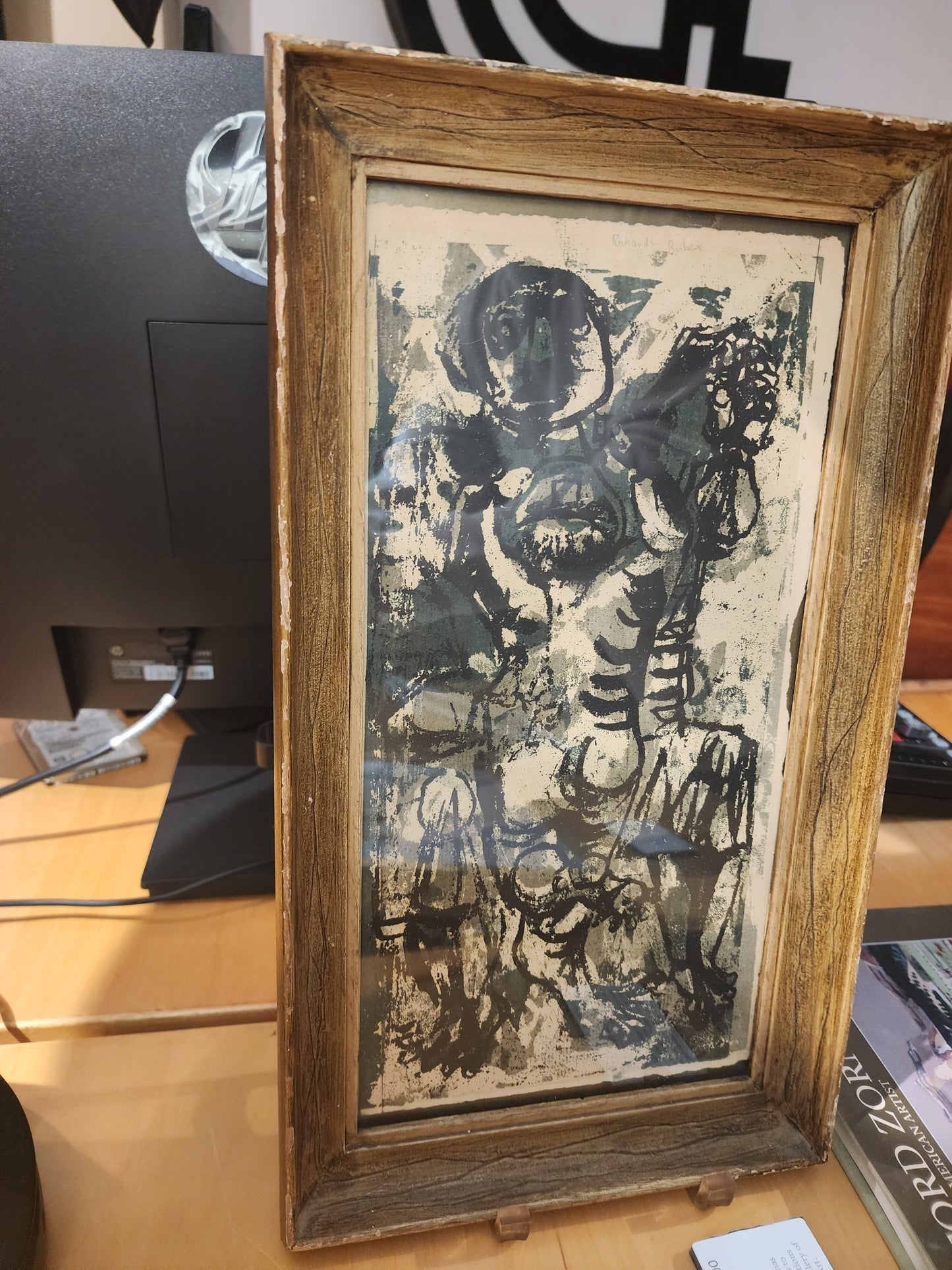 Richards Ruben "Brutalist Figures" Lithograph (1950s - 1960s) - MCMODSTORE