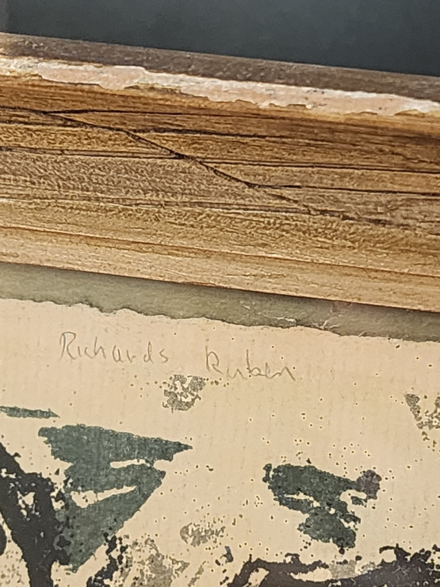 Richards Ruben "Brutalist Figures" Lithograph (1950s - 1960s) - MCMODSTORE