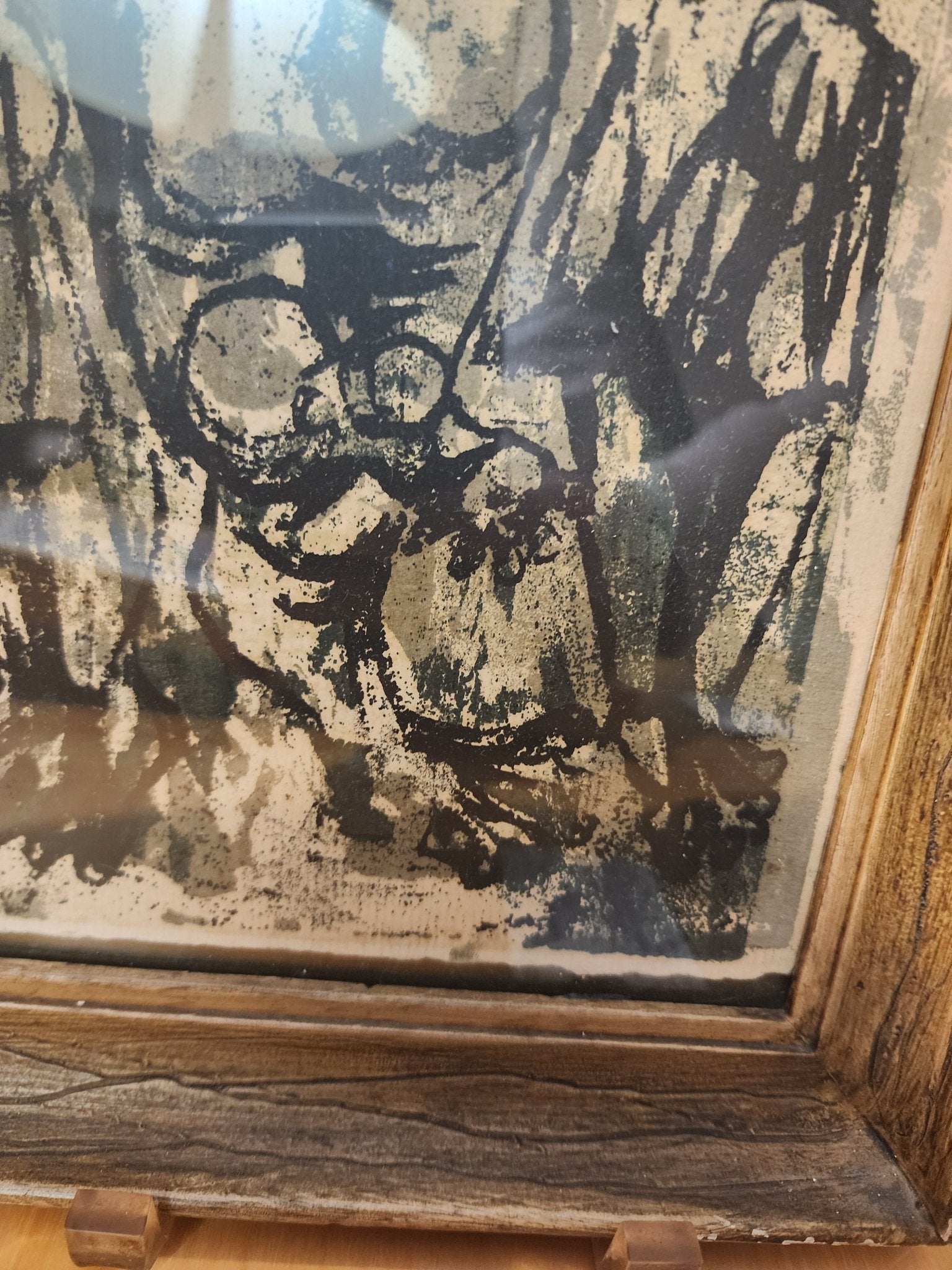 Richards Ruben "Brutalist Figures" Lithograph (1950s - 1960s) - MCMODSTORE