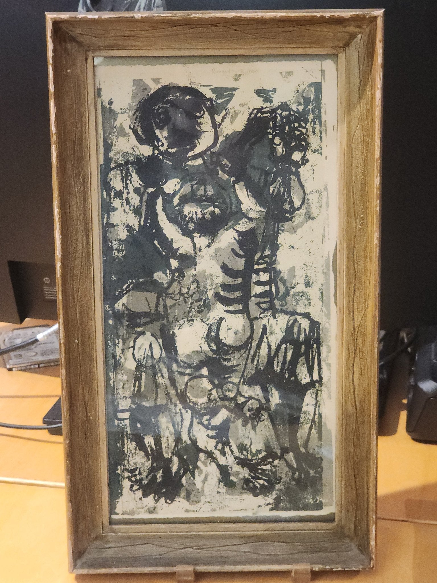 Richards Ruben "Brutalist Figures" Lithograph (1950s - 1960s) - MCMODSTORE