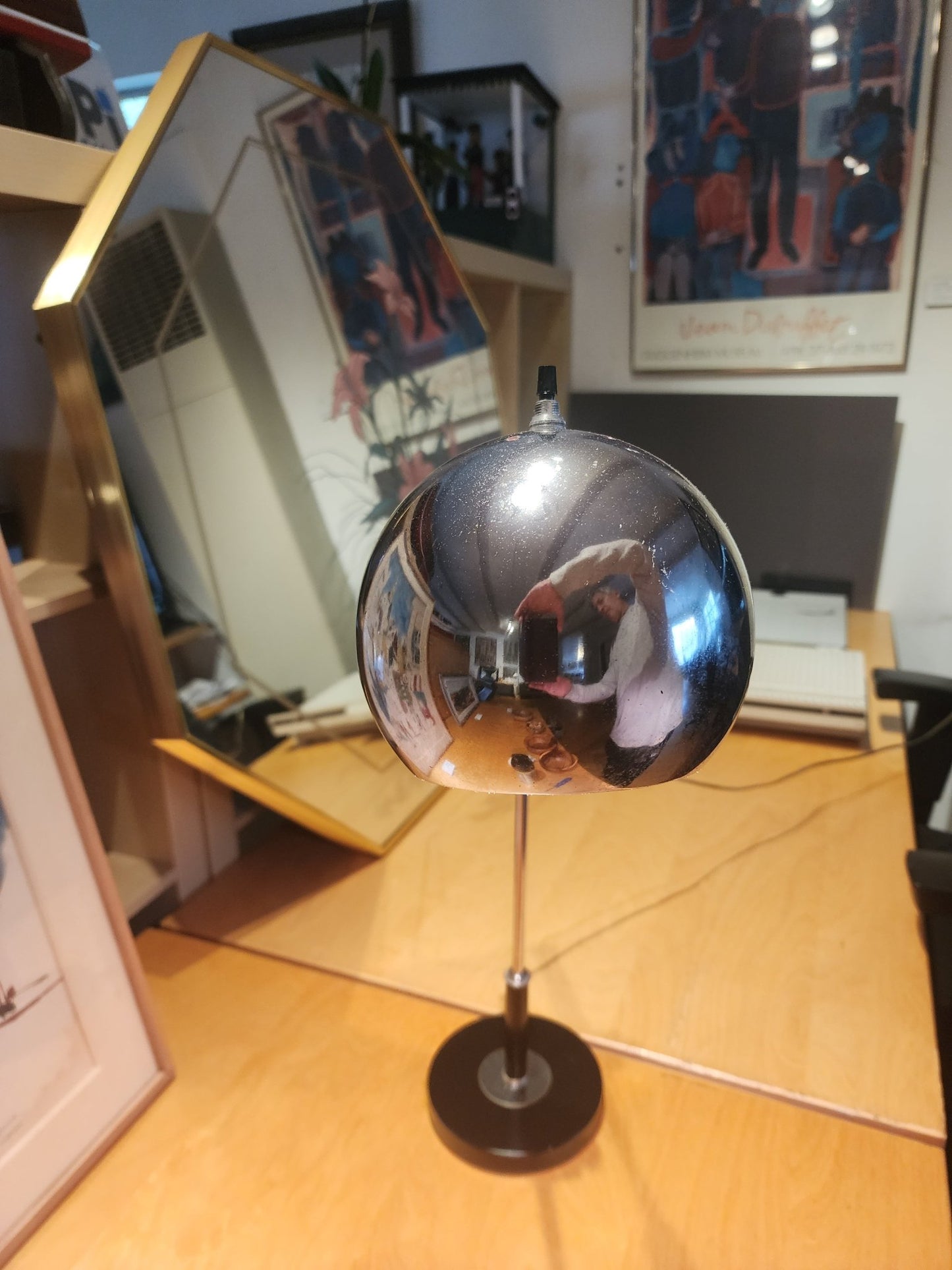 Sonneman Articulating “Orb” Desk Lamp (1970s) - MCMODSTORE