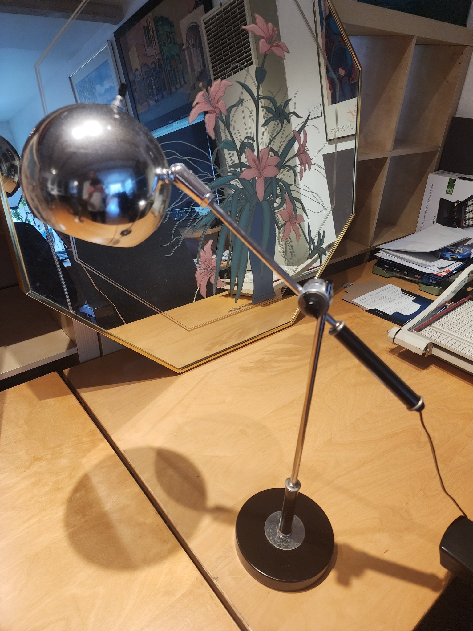 Sonneman Articulating “Orb” Desk Lamp (1970s) - MCMODSTORE