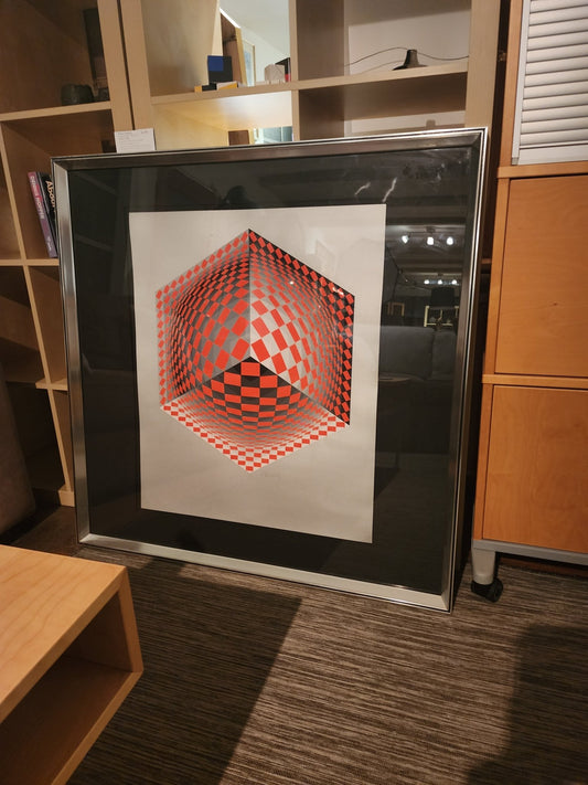 Vasarely Hand - Signed Screenprint, "Mertan" (1981) - MCMODSTORE