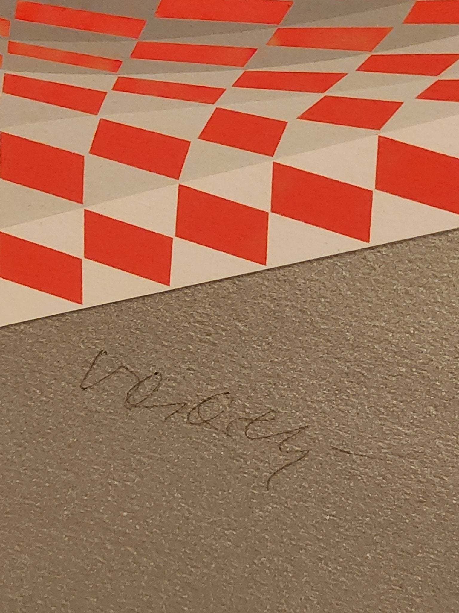 Vasarely Hand - Signed Screenprint, "Mertan" (1981) - MCMODSTORE