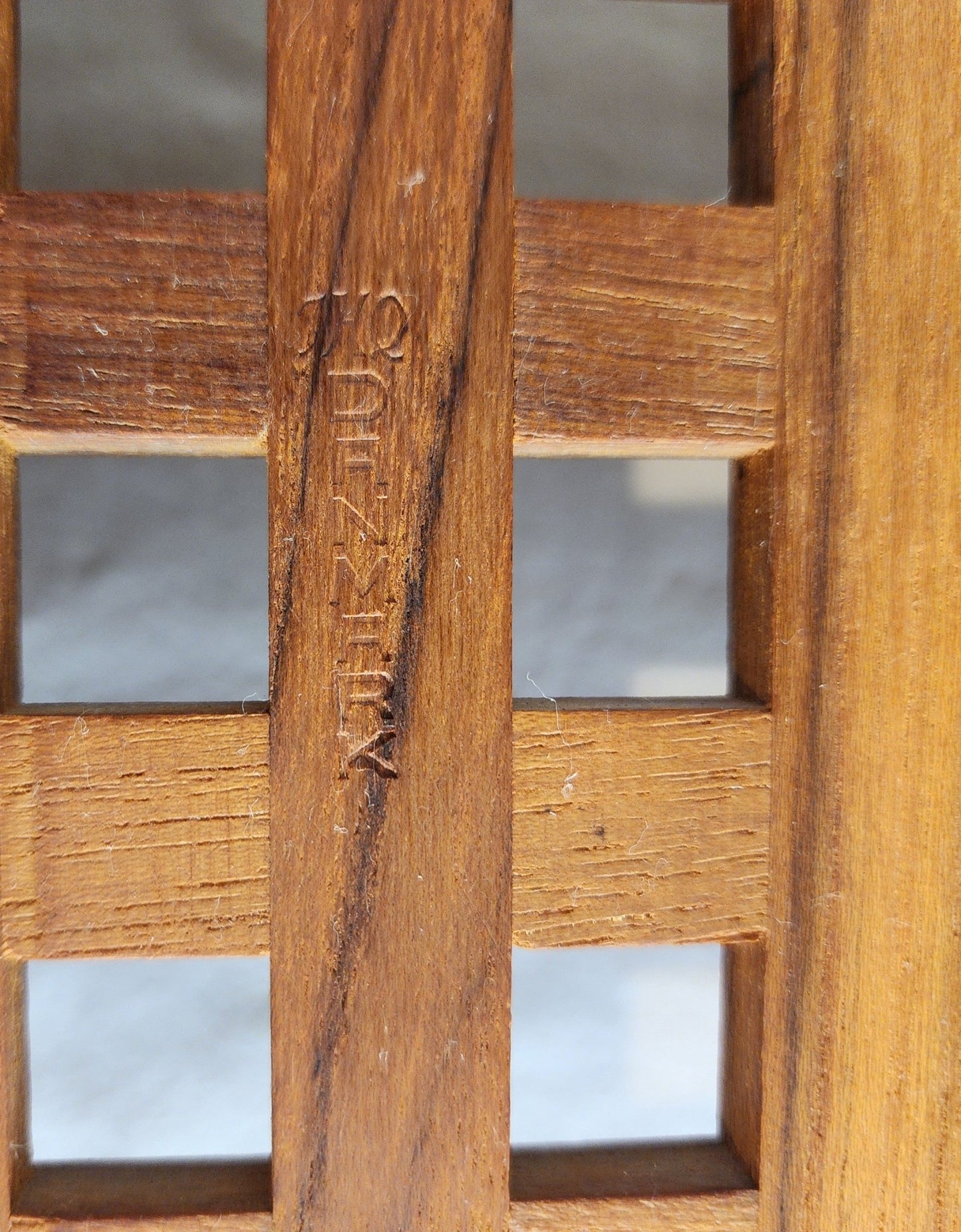 Vintage MCM Teak Lattice Tray - MCMODSTORE